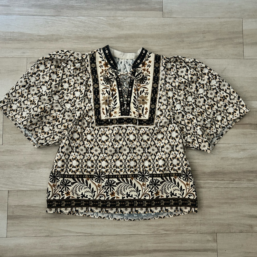 Anthropologie Puff-Sleeve Blouse